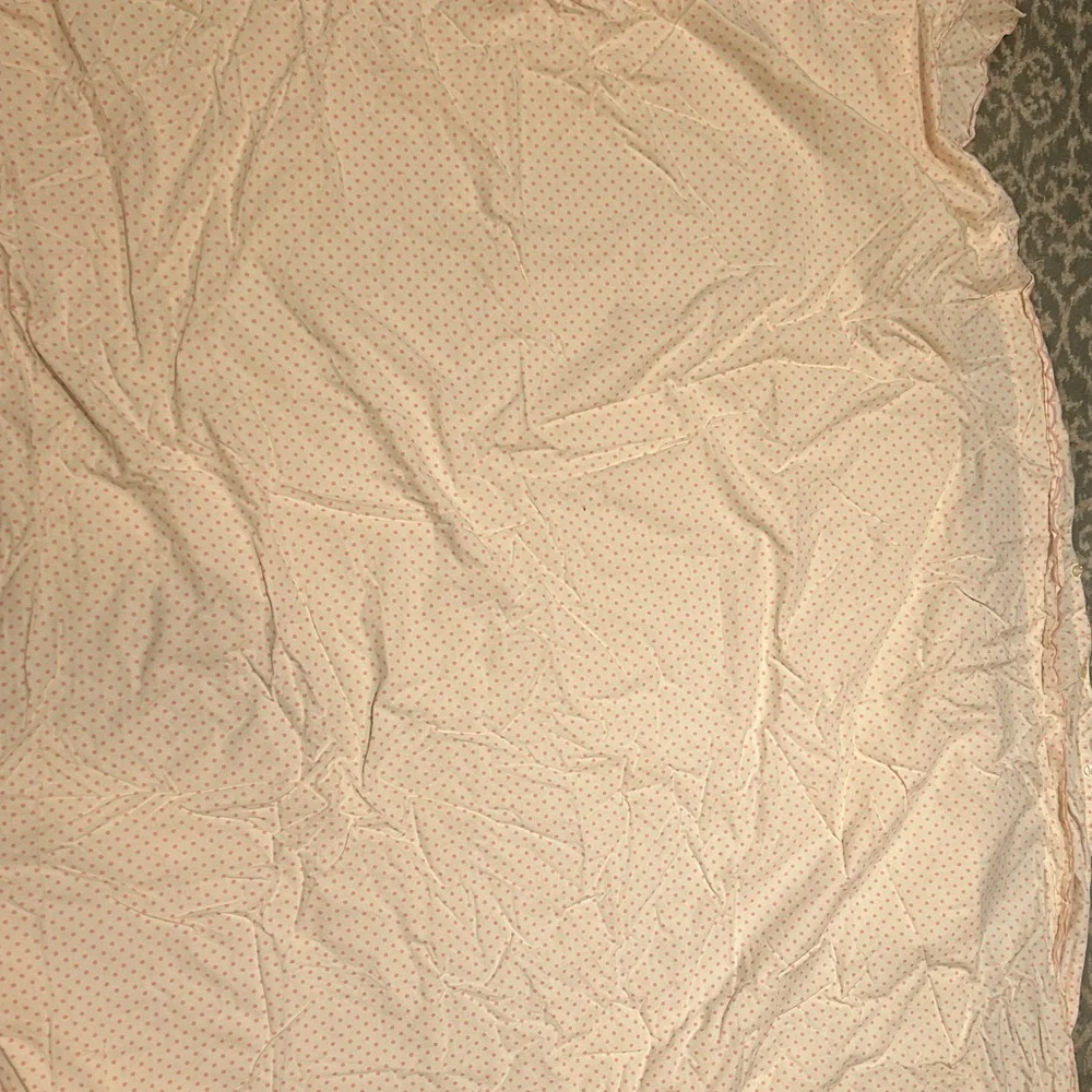 Schweitzer linen pink polka dot full duvet cover